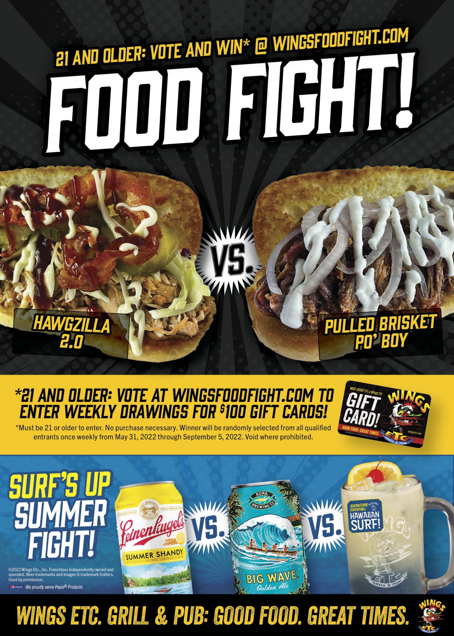 Latest Wings Etc. 'Food Fight' Features New Meaty Sub Menu Options